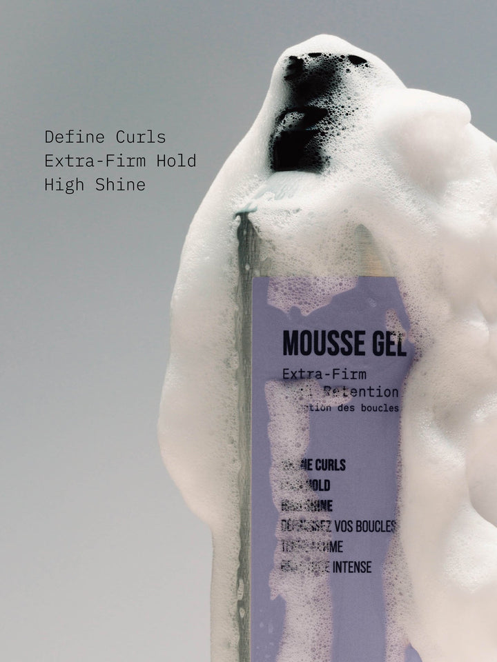 AG Mousse Gel Extra-Firm Curl Retention - mousse texture: define curls, extra-firm hold, high shine