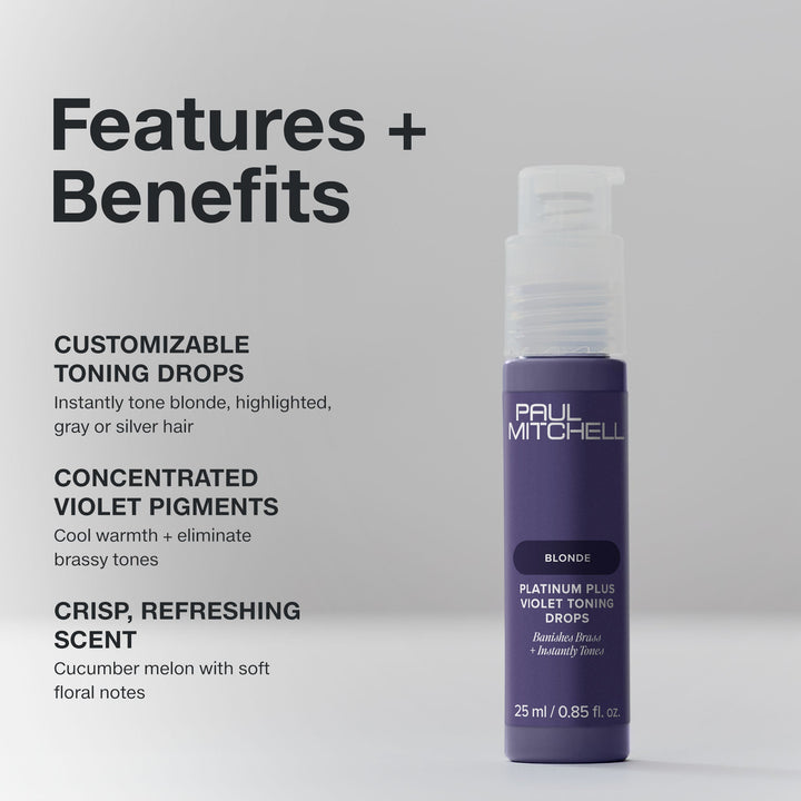 Paul Mitchell Platinum Plus Violet Toning Drops - features and benefits