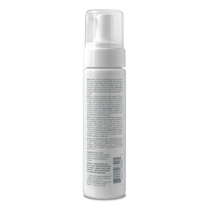 UANS Revita Conditioning Styling Lotion - directions and ingredients label