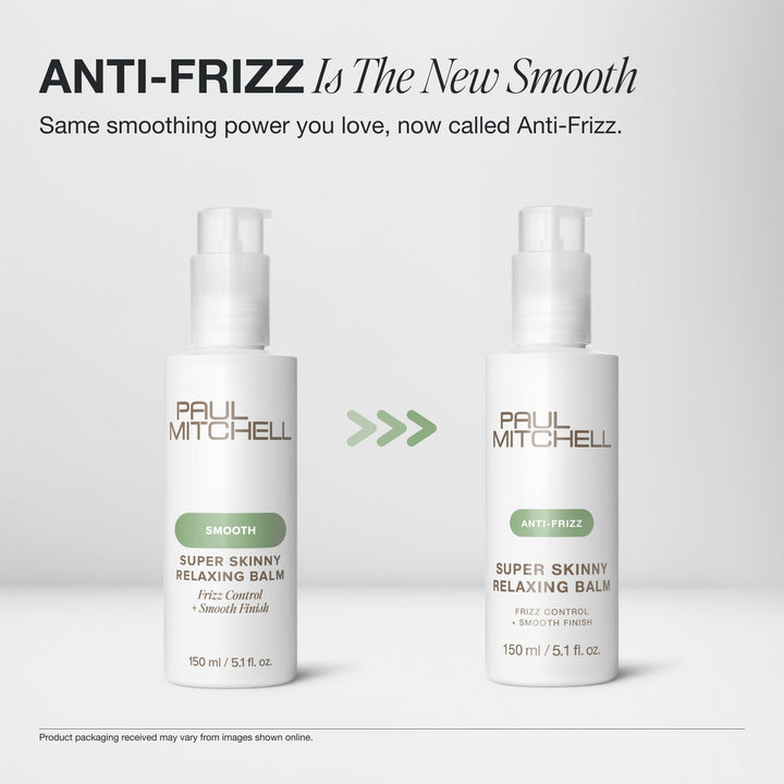 Paul Mitchell Super Skinny Relaxing Balm - Smooth is now Anti-Frizz packaging update