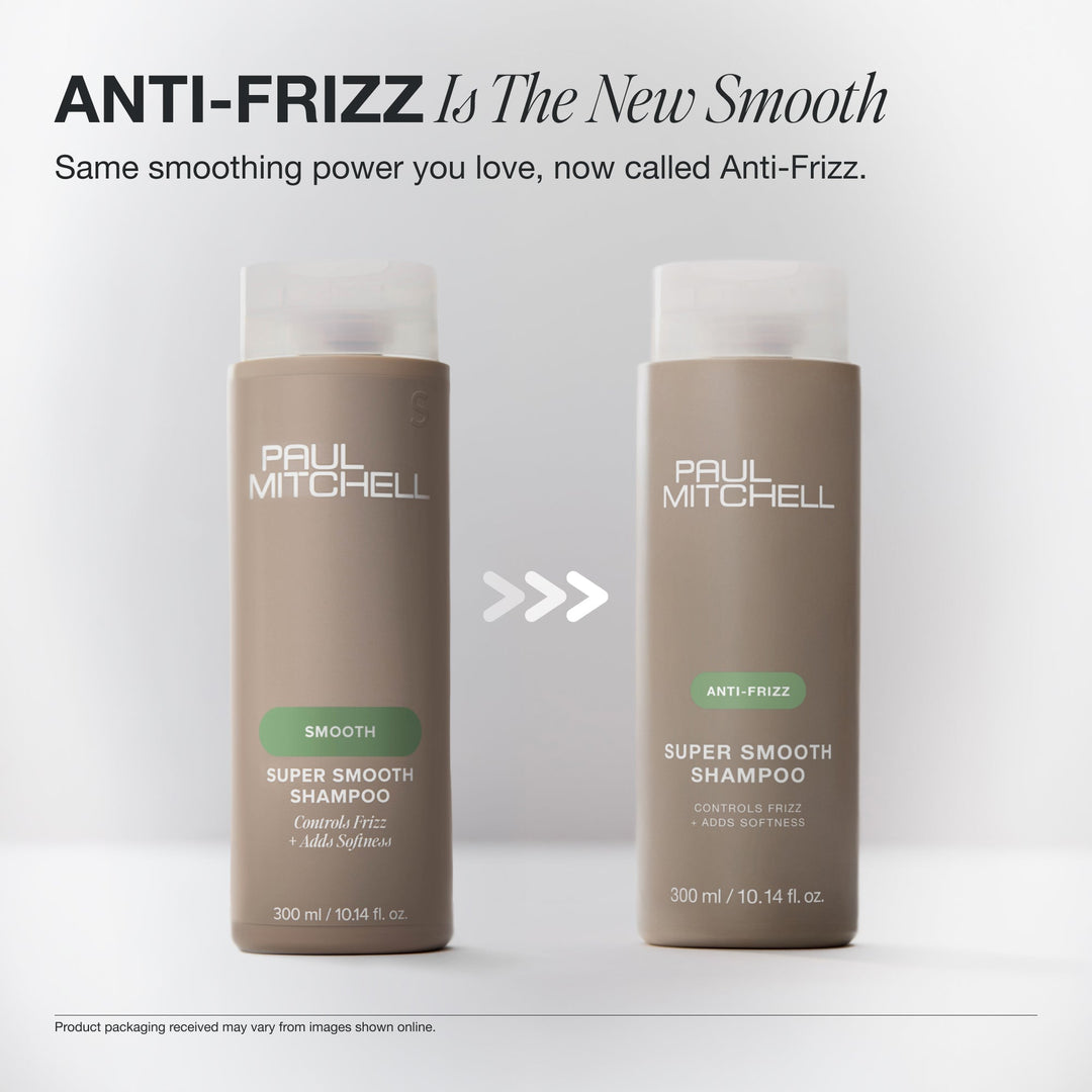 Paul Mitchell Super Smooth Shampoo - Smooth is now Anti-Frizz packaging update