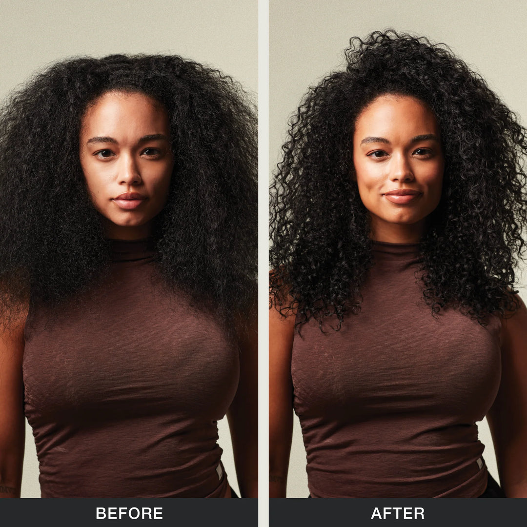 Paul Mitchell Super Skinny Serum - before and after on curly hair