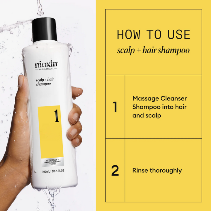 Nioxin 1 - Scalp + Hair Shampoo - Hair Thickening for Natural / Untreated Hair