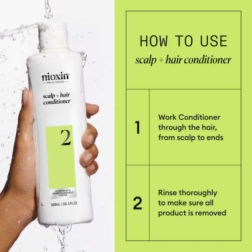Nioxin 2 - Scalp + Hair Conditioner - Hair Thickening Conditioner for Progressed Thinning
