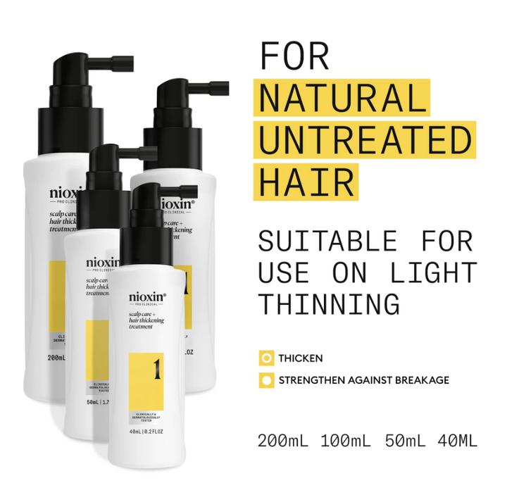 Nioxin 1 - Scalp Care + Hair Thickening Treatment for Natural/Untreated Hair