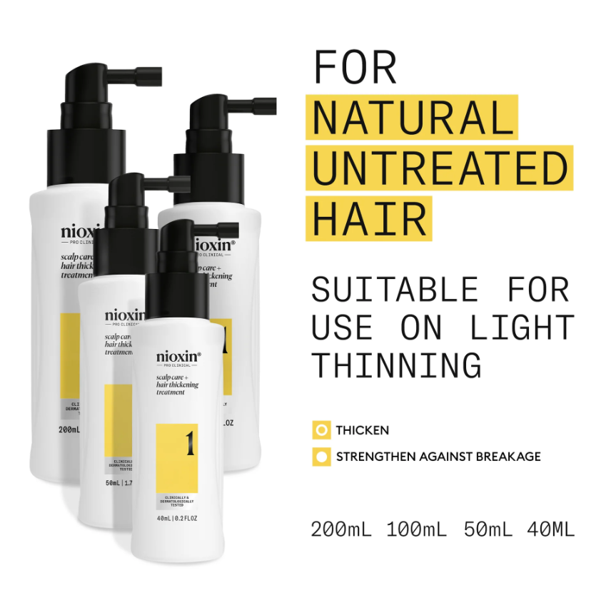 Nioxin 1 - Scalp Care + Hair Thickening Treatment for Natural/Untreated Hair