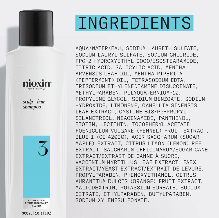 Nioxin System 3 Shampoo + Conditioner Duo for Colored Hair with Light Thinning