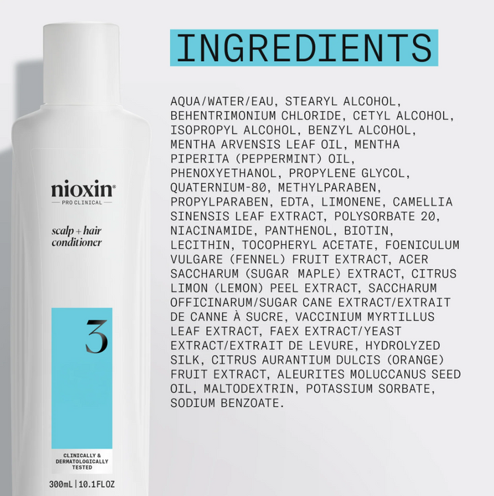Nioxin System 3 Shampoo + Conditioner Duo for Colored Hair with Light Thinning