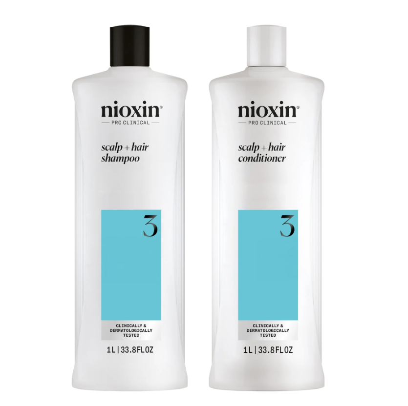 Nioxin System 3 Shampoo + Conditioner Duo for Colored Hair with Light Thinning