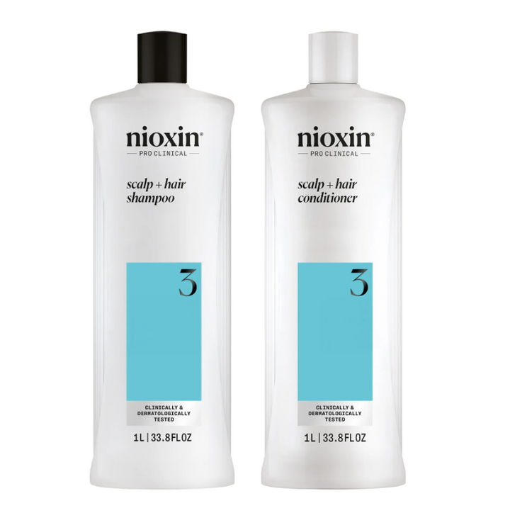 Nioxin System 3 Shampoo + Conditioner Duo for Colored Hair with Light Thinning