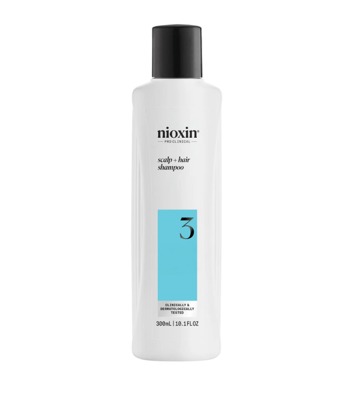 Nioxin 3 - Scalp + Hair Shampoo - Colored/Dry/Damaged Hair Shampoo for Light Thinning