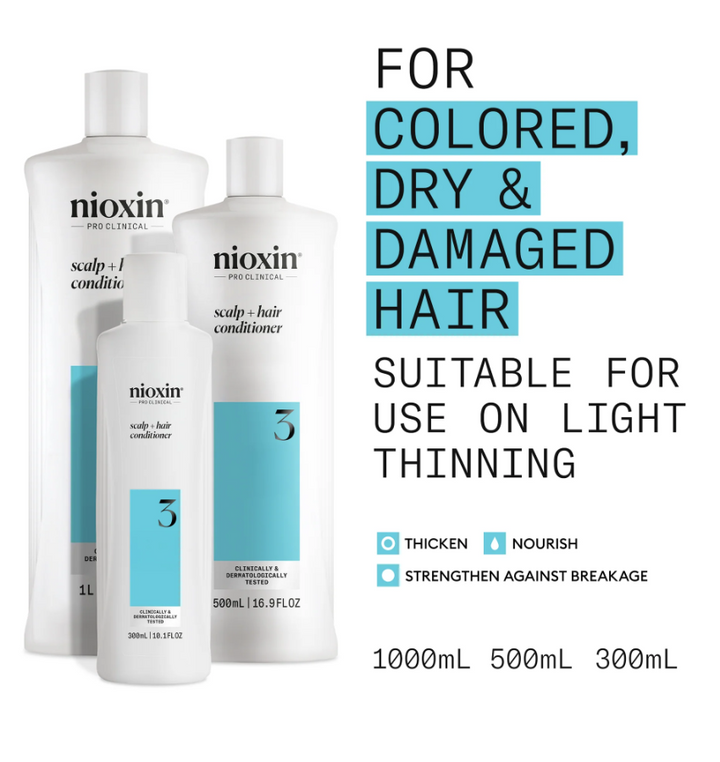 Nioxin 3 - Scalp + Hair Conditioner - For Colored Hair Light Thinning