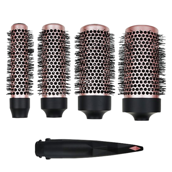 Aria Beauty - 4-Piece Interchangeable Round Brush Set