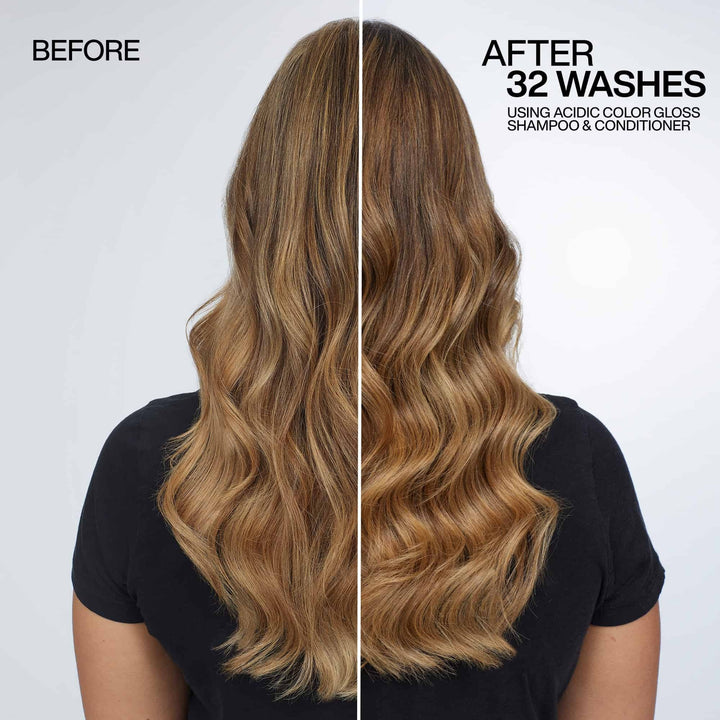 Redken Acidic Color Gloss Sulfate-Free Shampoo - before and after 32 washes