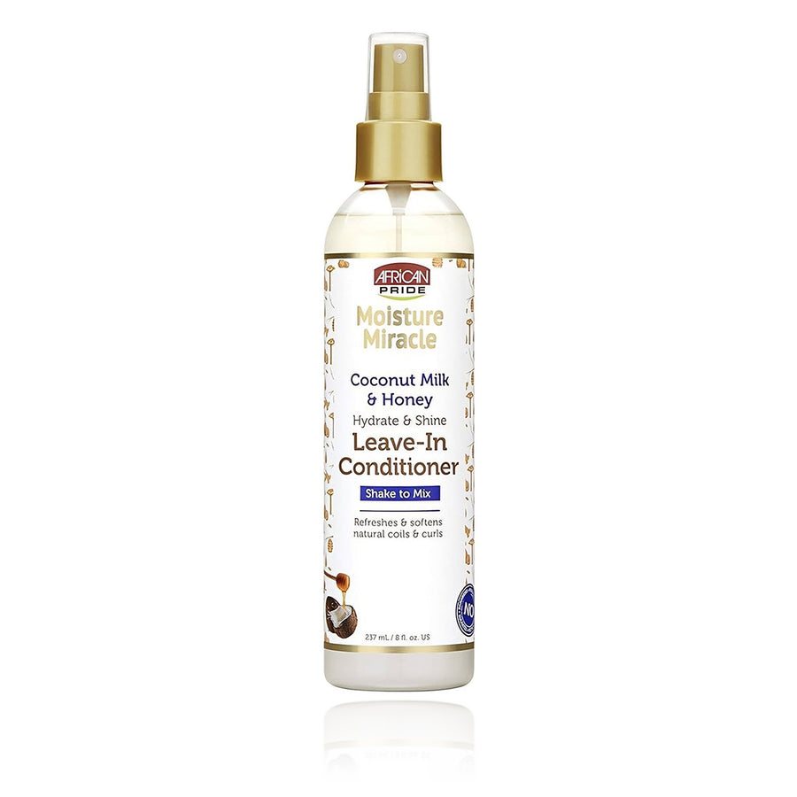African Pride Moisture Miracle Coconut Milk & Honey Leave In Conditioner 8 oz