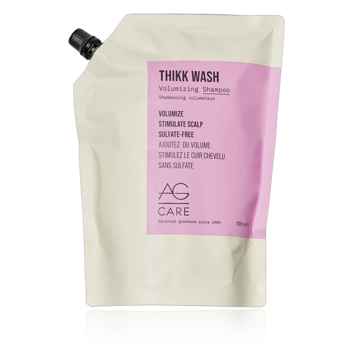AG Thikk Wash Volumizing Shampoo 33.8 oz (1000 ml) refill pouch