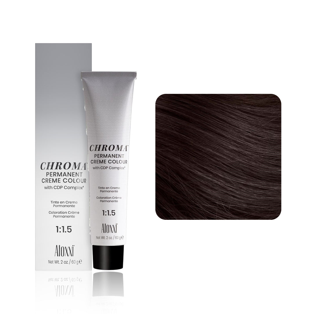 Aloxxi Chroma Permanent Creme Colour 4N (Medium Brown Natural)