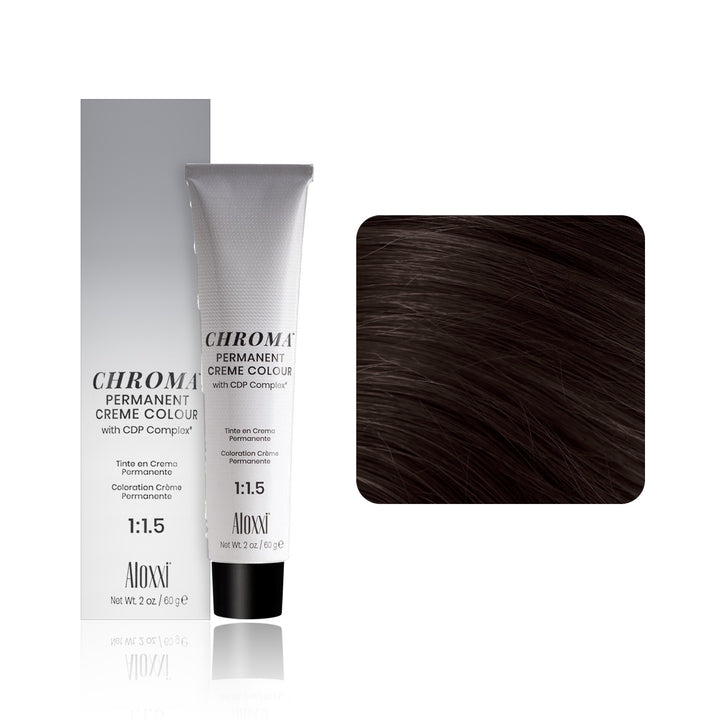 Aloxxi Chroma Permanent Creme Colour 5NAMt (Light Brown Natural Ash Matte)