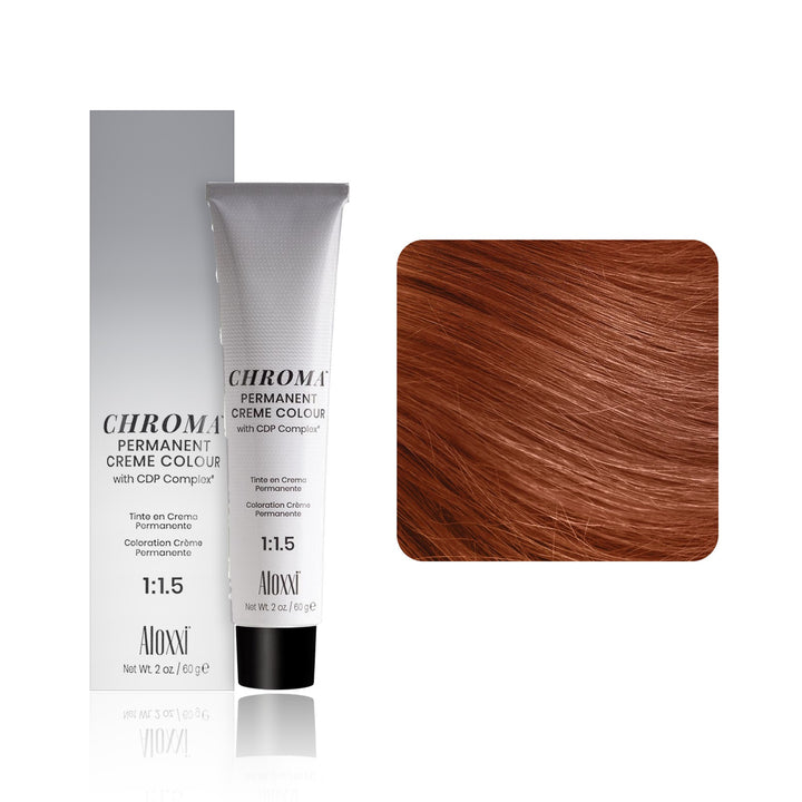 Aloxxi Chroma Permanent Creme Colour 7KK (Medium Blonde Intense Copper)