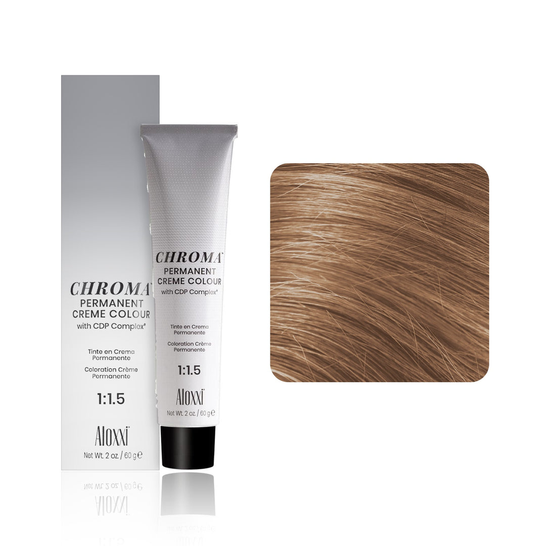 Aloxxi Chroma Permanent Creme Colour 8BrG (Light Blonde Brown Gold)