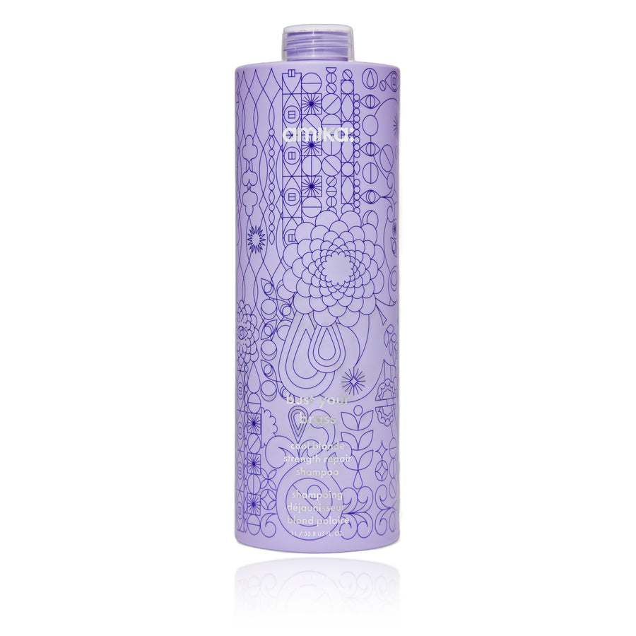 Amika Bust Your Brass Cool Blonde Repair Shampoo 33.8 oz (1000 ml)