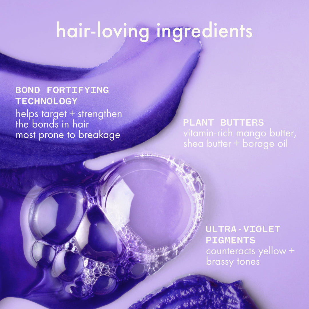 Amika Bust Your Brass Cool Blonde Repair Shampoo - key ingredients