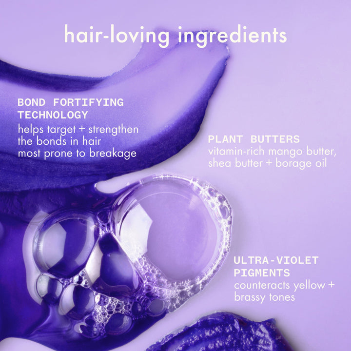 Amika Bust Your Brass Cool Blonde Repair Shampoo - key ingredients
