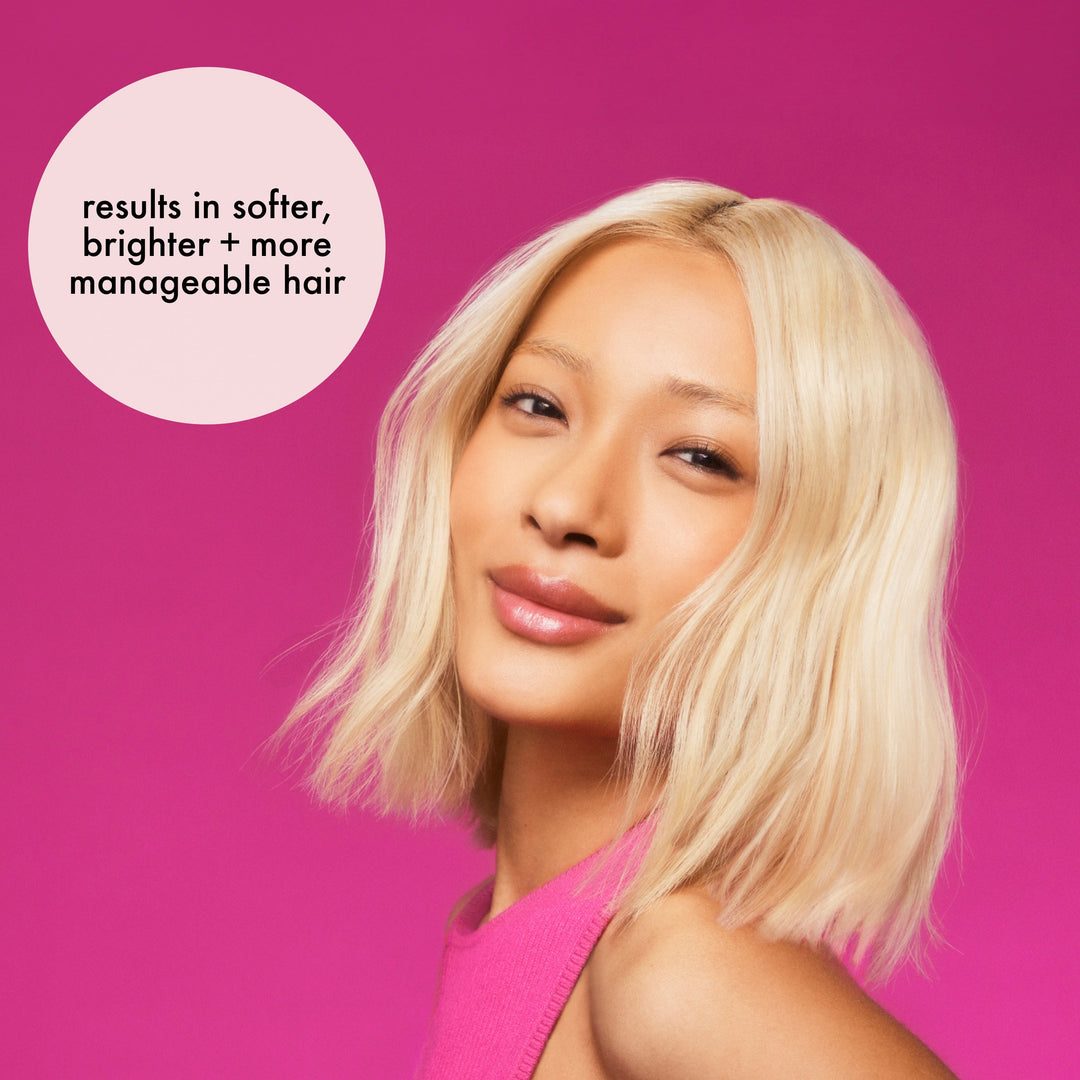 Amika Bust Your Brass Cool Blonde Repair Shampoo - softer, brighter, more manageable hair