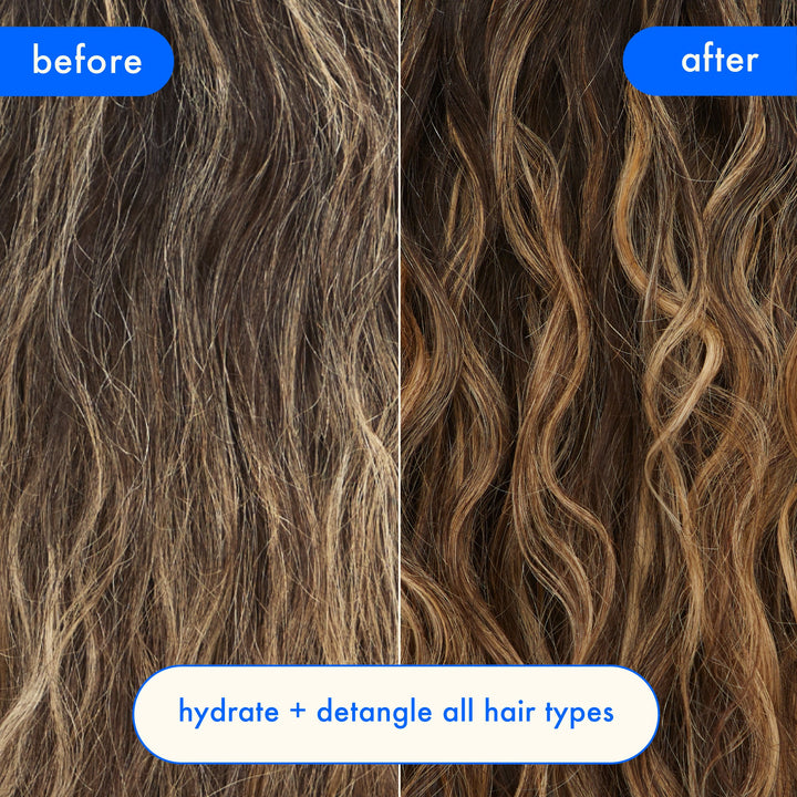 Amika Moisture-Minded Hydration Routine Set - hydrate and detangle before and after