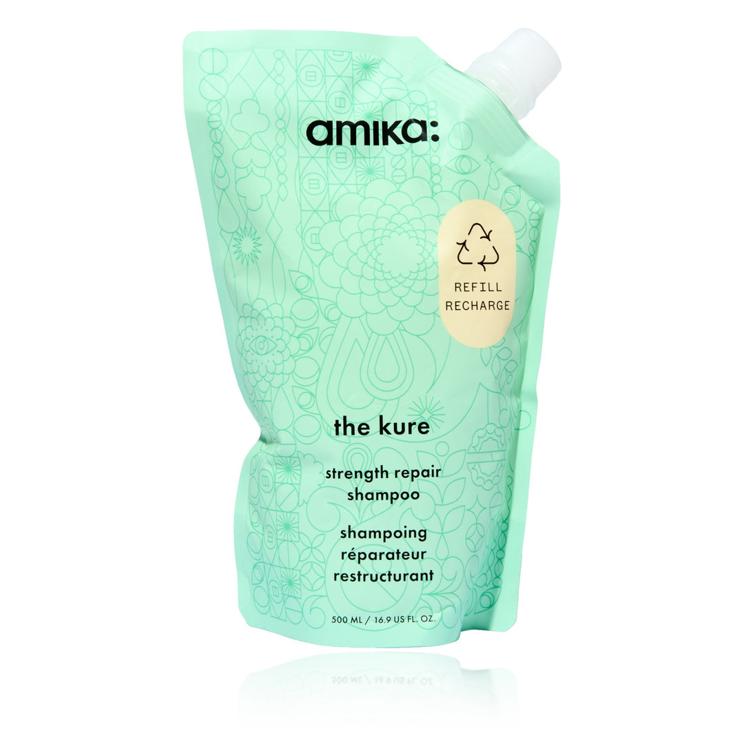 Amika The Kure Strength Repair Shampoo 16.9 oz (500 ml) Refill