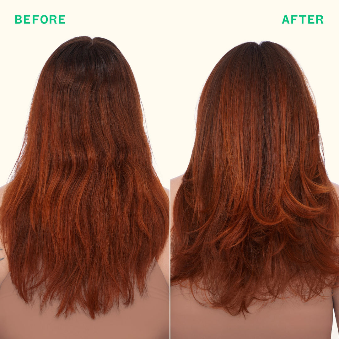 Amika Un.Done Volume and Matte Texture Spray - before and after