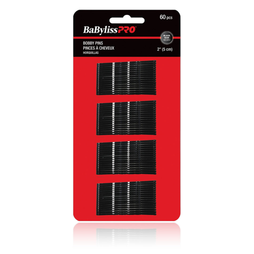 BaBylissPRO Crimped Bobby Pins Black 2" 60 pcs