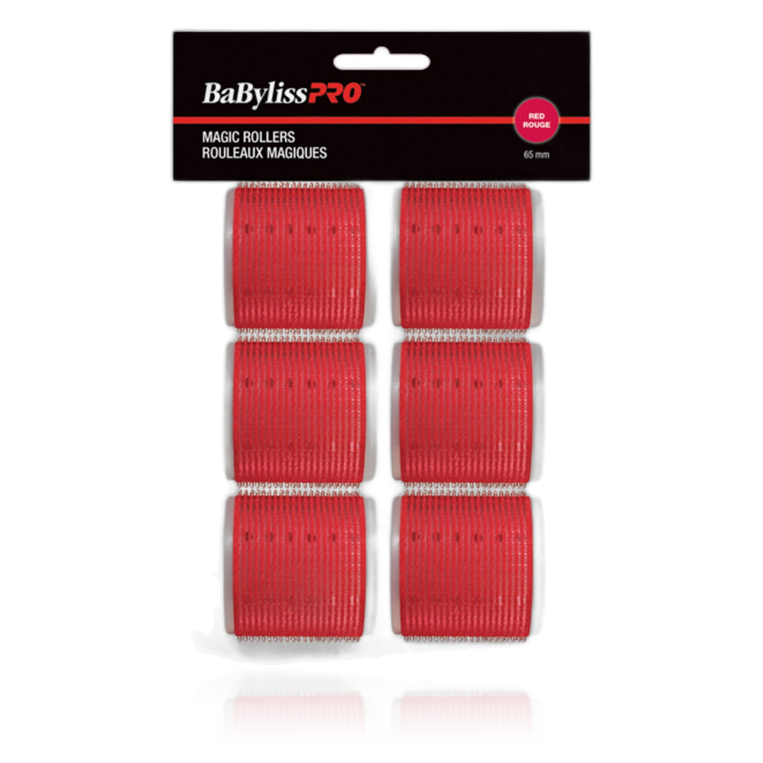 BaBylissPRO Self-Gripping Magic Rollers 65 mm Red