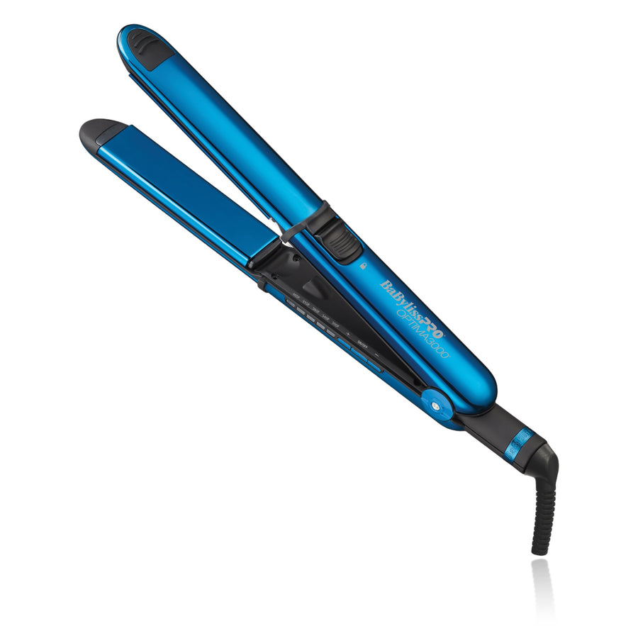 BaBylissPRO Nano Titanium Optima Stainless Steel Flat Iron Midnight Blue 1 1/4"