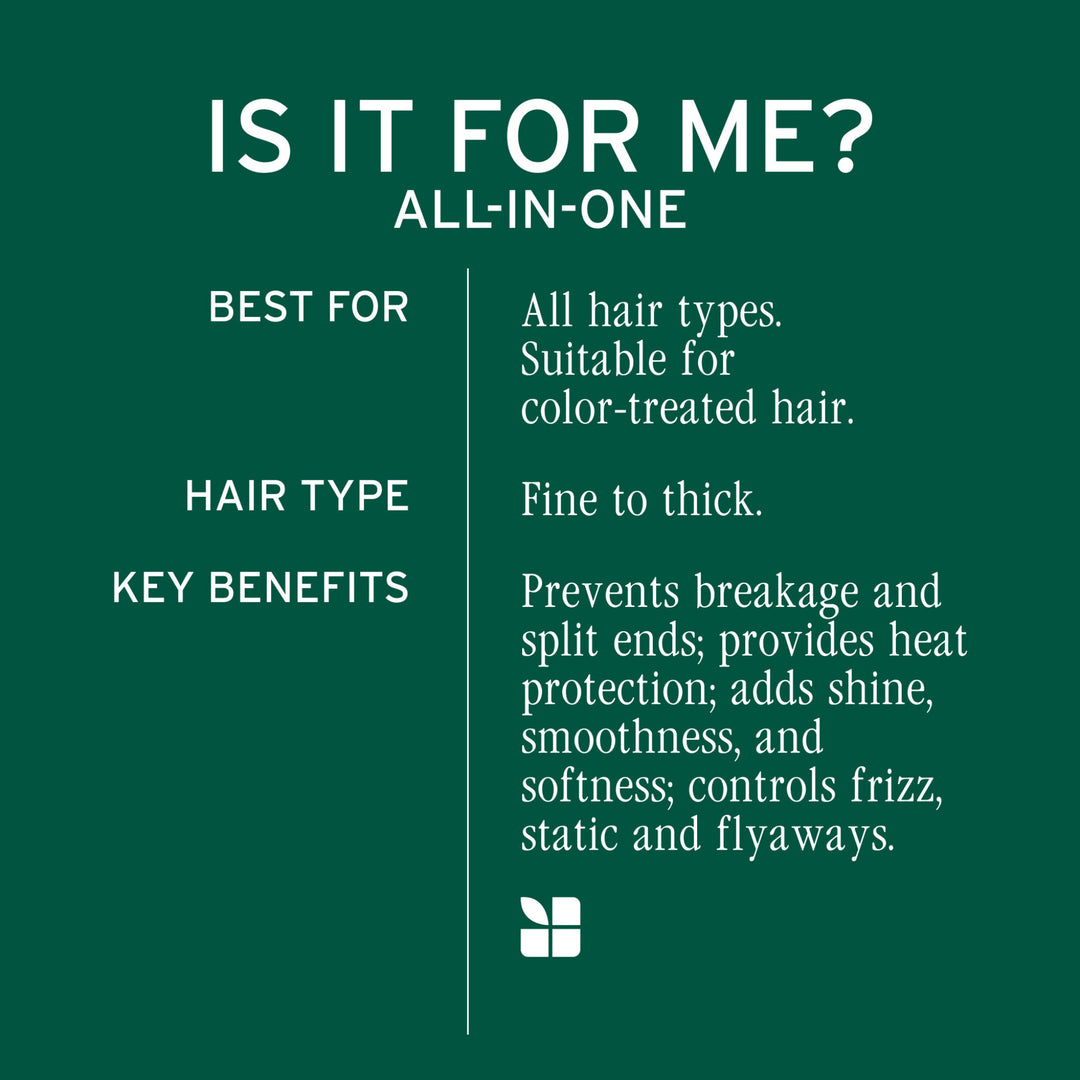 Biolage All-In-One Multi-Benefit Spray - hair types and key benefits