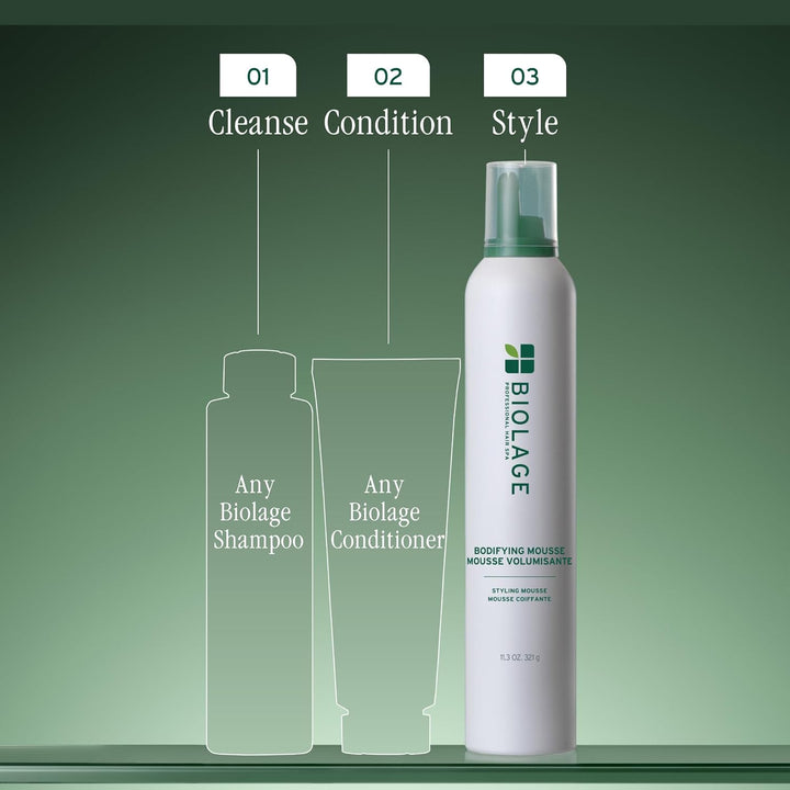 Biolage Bodifying Mousse - cleanse, condition, style routine