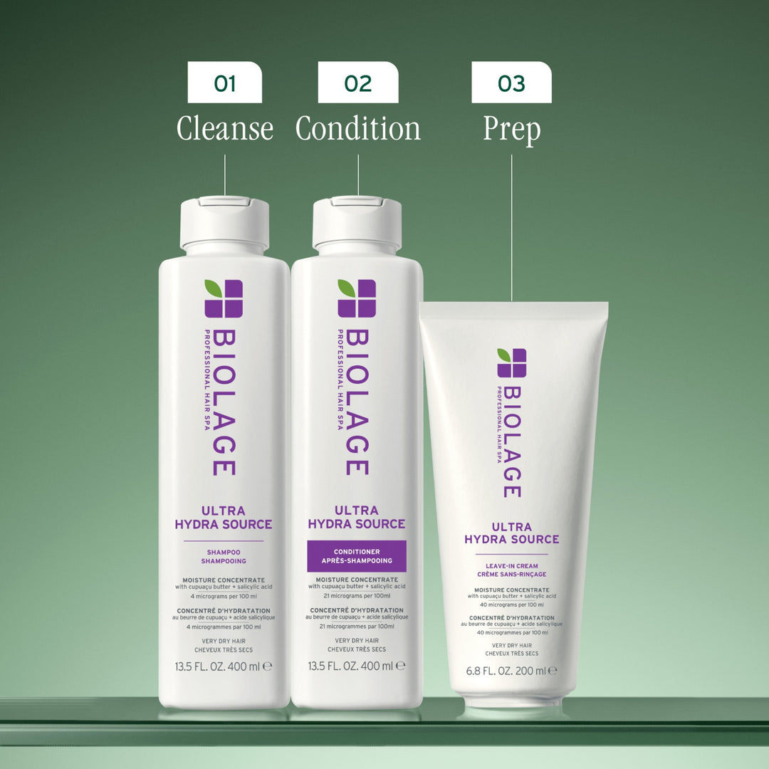 Biolage Ultra Hydra Source Conditioner - cleanse, condition, prep routine