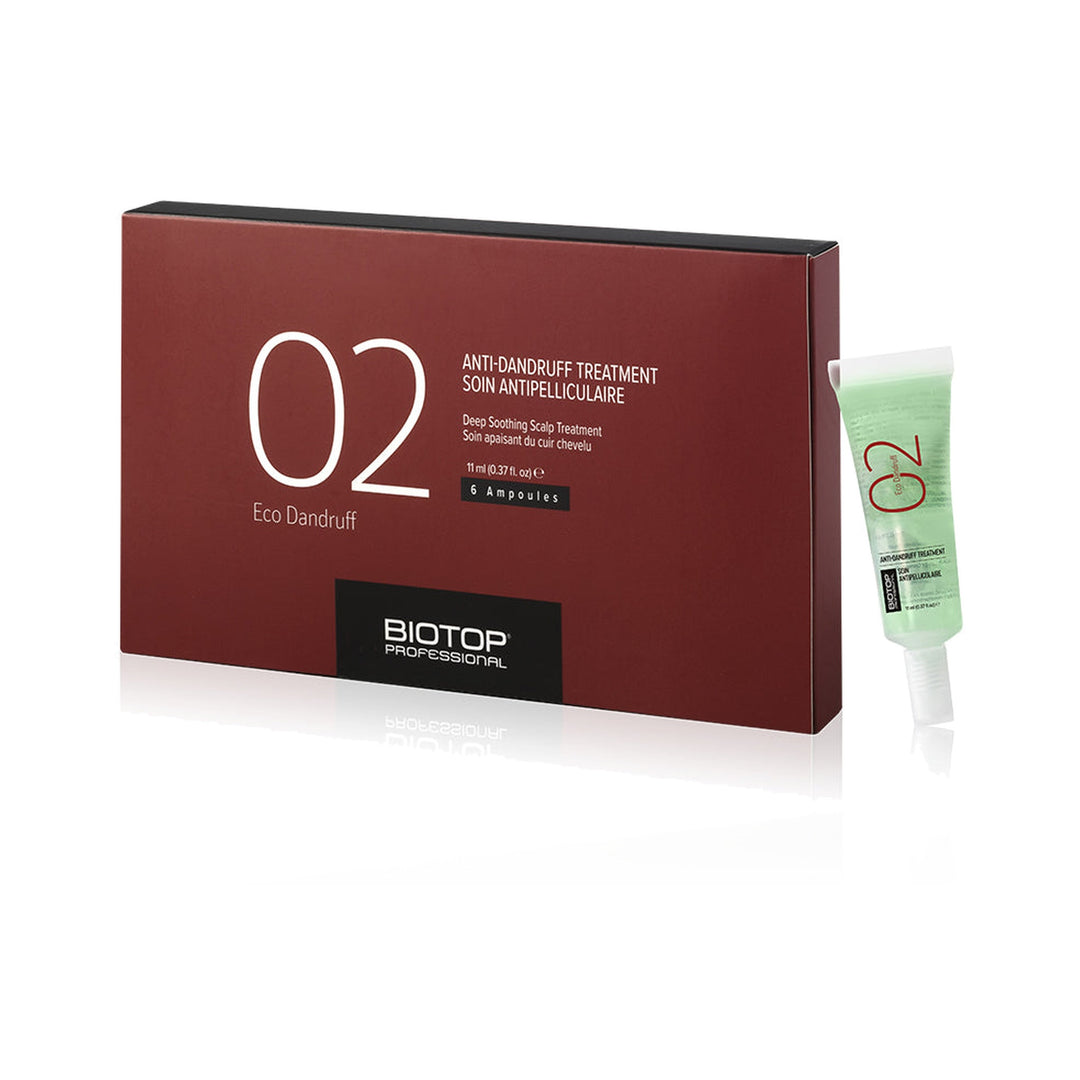 Biotop 02 Eco Dandruff Anti-Dandruff Treatment 6 x 0.37 oz (6 x 11 ml)