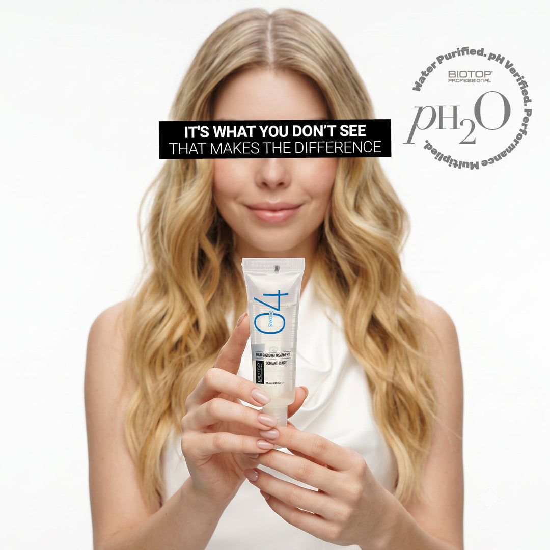 Biotop 04 Shedding Hair Shedding Treatment - model with an ampoule