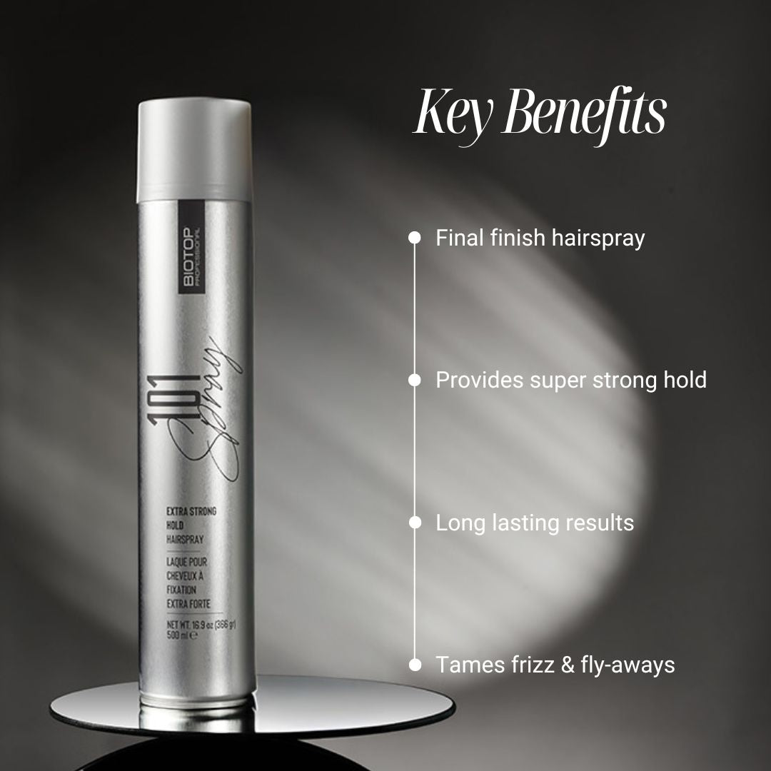 Biotop 101 Create Extra Strong Hold Hairspray - key benefits