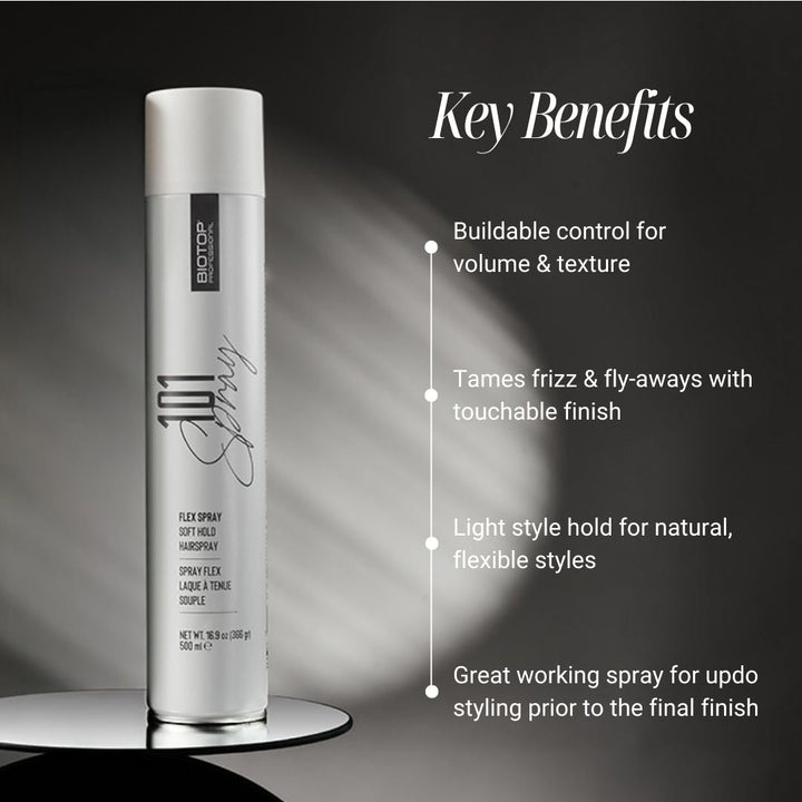 Biotop 101 Create Flex Spray Hairspray - key benefits