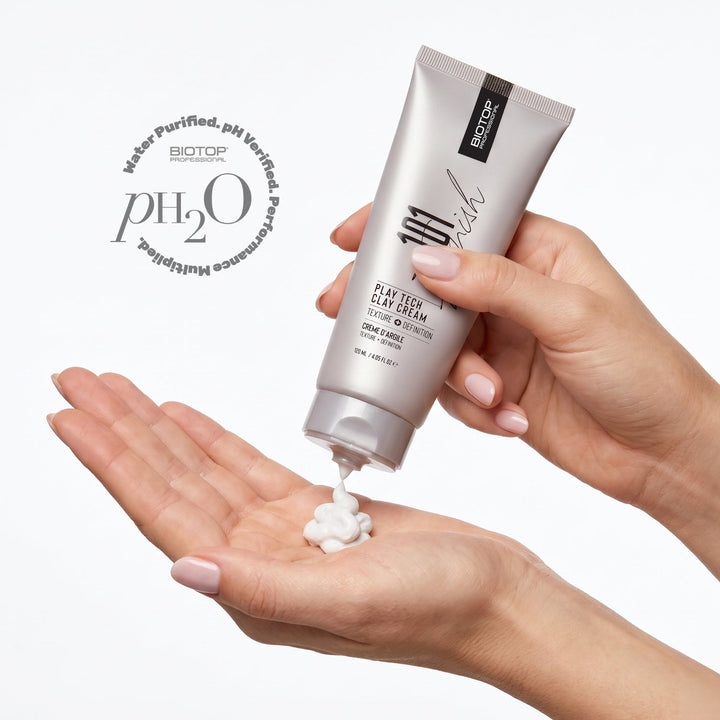 Biotop 101 Create Play Tech Clay Cream - cream dispensed into the hand