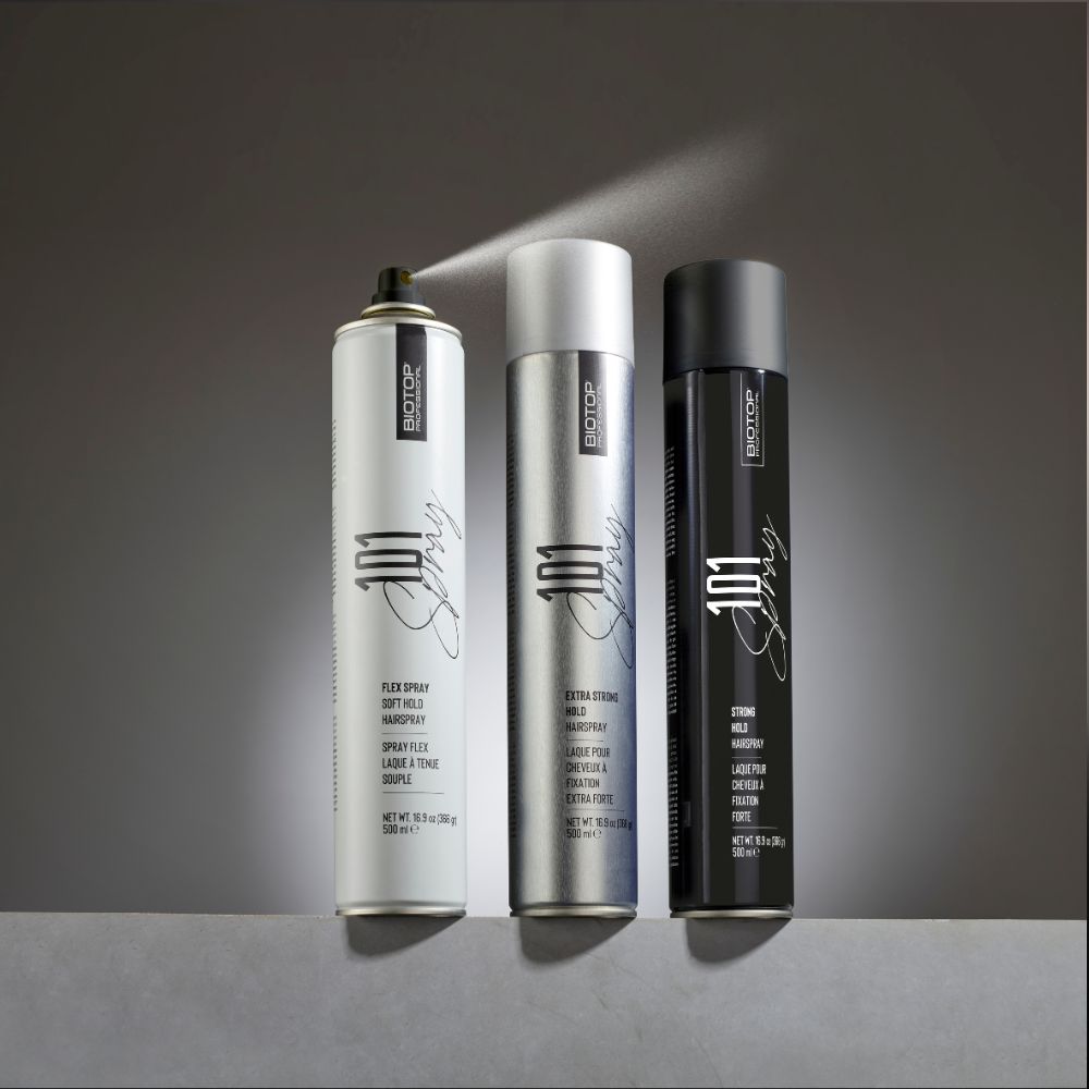 Biotop 101 Create Strong Hold Hairspray - with the Flex and Extra Strong cans