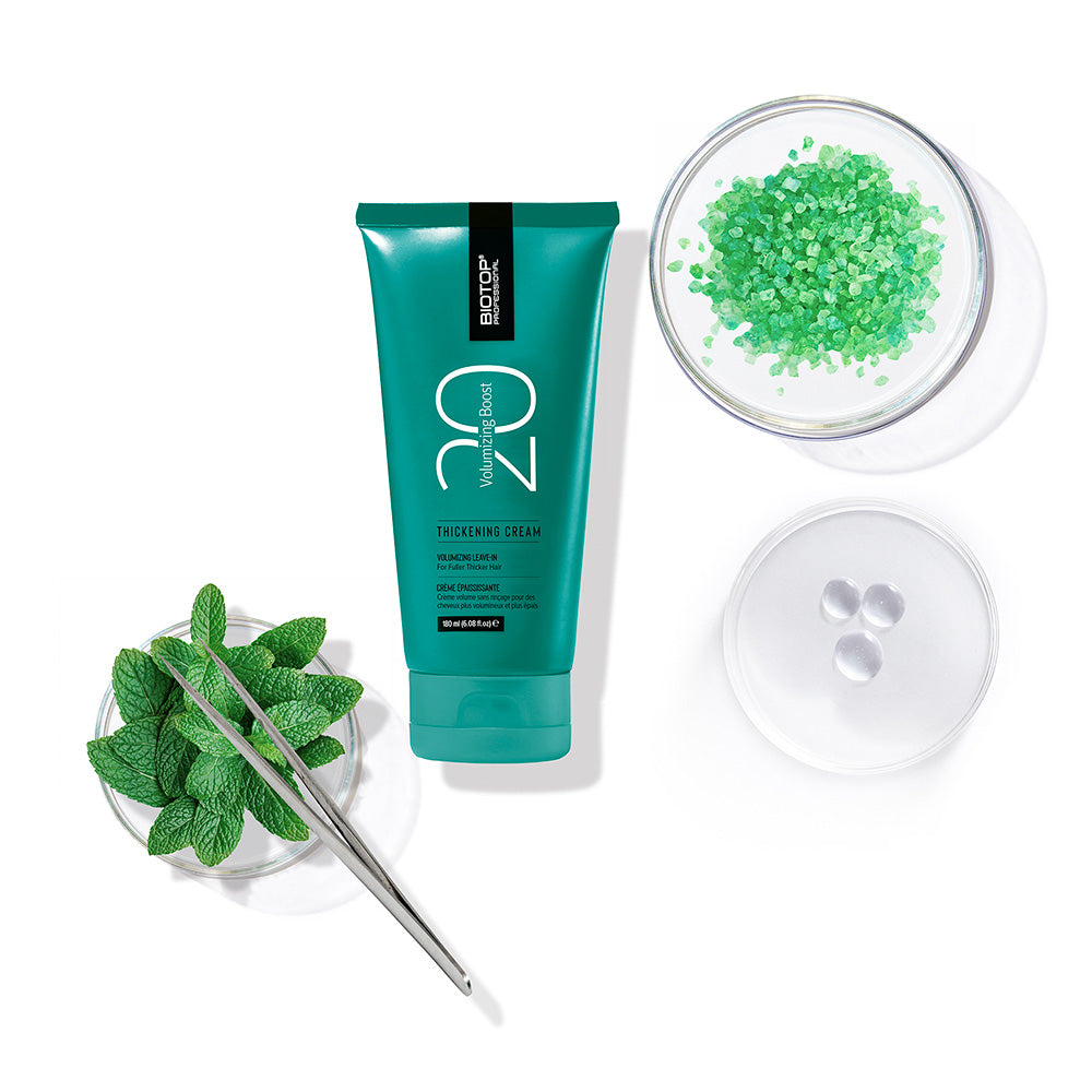 Biotop 20 Volumizing Boost Thickening Cream - tube with botanical ingredients