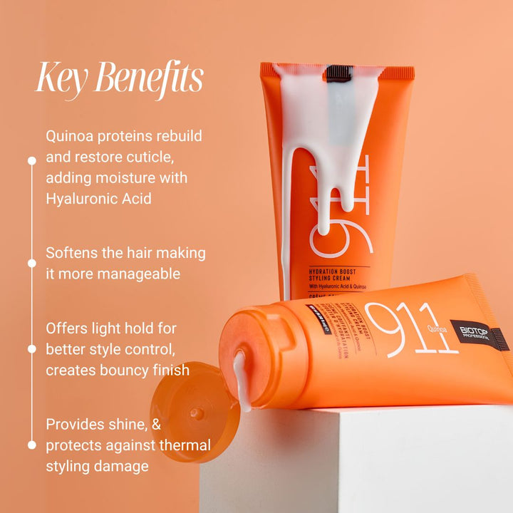 Biotop 911 Quinoa Hydration Boost Styling Cream - key benefits
