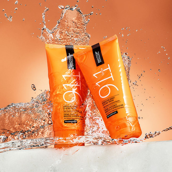Biotop 911 Quinoa Hydration Boost Styling Cream - tubes with water splash