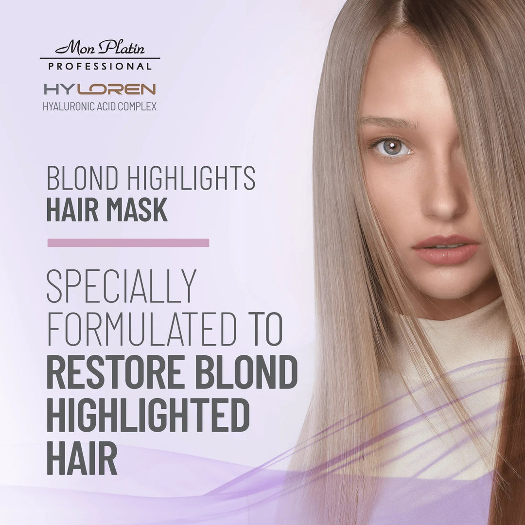 Mon Platin Hyloren Blonde Highlights Hair Mask - formulated to restore blonde highlighted hair