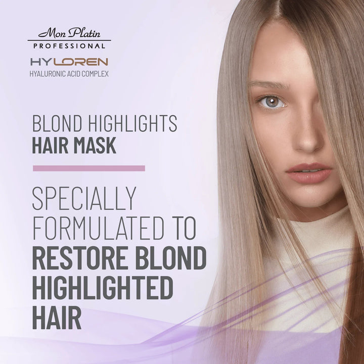 Mon Platin Hyloren Blonde Highlights Hair Mask - formulated to restore blonde highlighted hair
