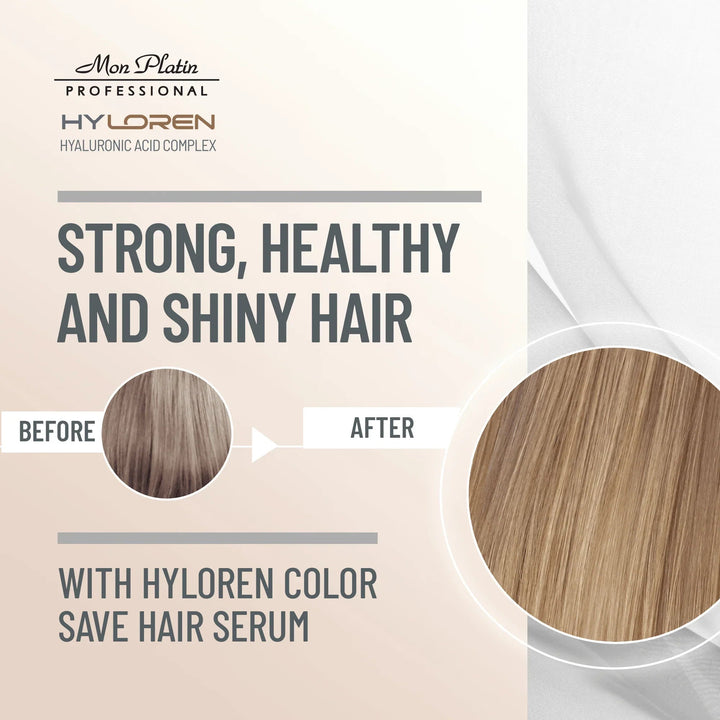 Mon Platin Hyloren Color Save Hair Serum - before and after