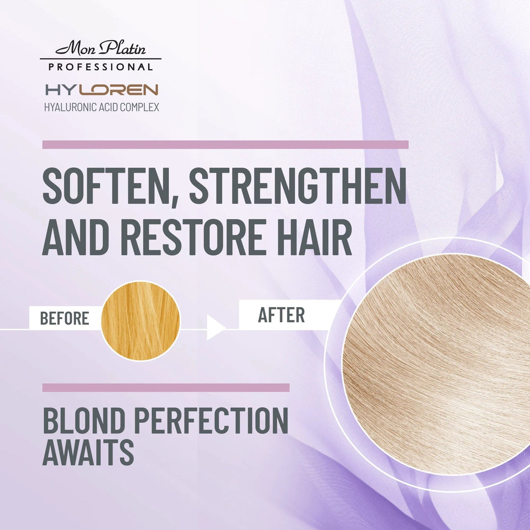 Mon Platin Hyloren Blonde Highlights Shampoo - before and after
